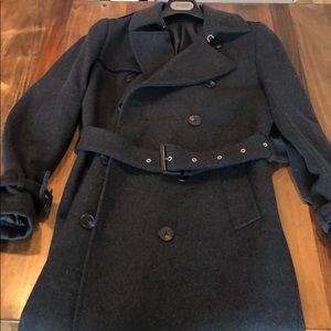 Wool trench pea coat